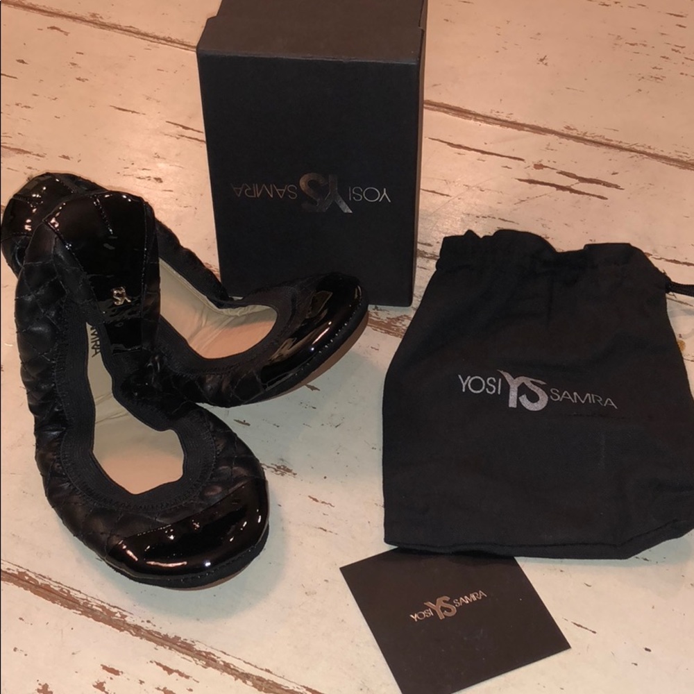 Quilted Black Foldable Ballet Flat